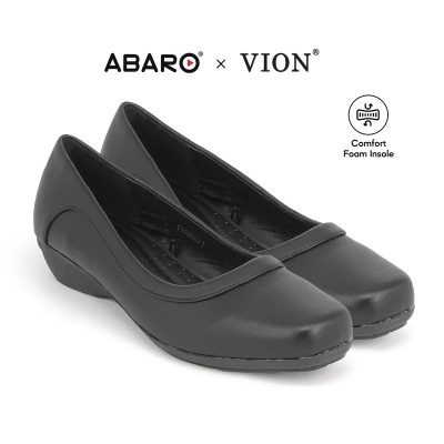 Black PVC Leather Hostel / Uniform / Formal Shoes Ladies FMA650J1